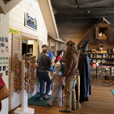 Browsing The Gift Shop In Costume!