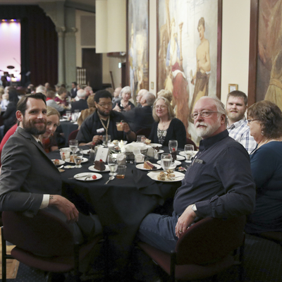 Part Of The Columbian Theatre Team With Volunteer Of The Year: Bob Owens