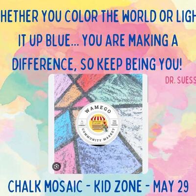 Kid Zone - chalk mosaic