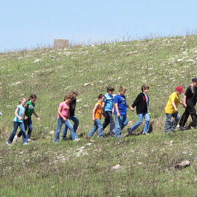 The late Richard Pitts leads his Wonder Workshop school kids on a tour of the Park